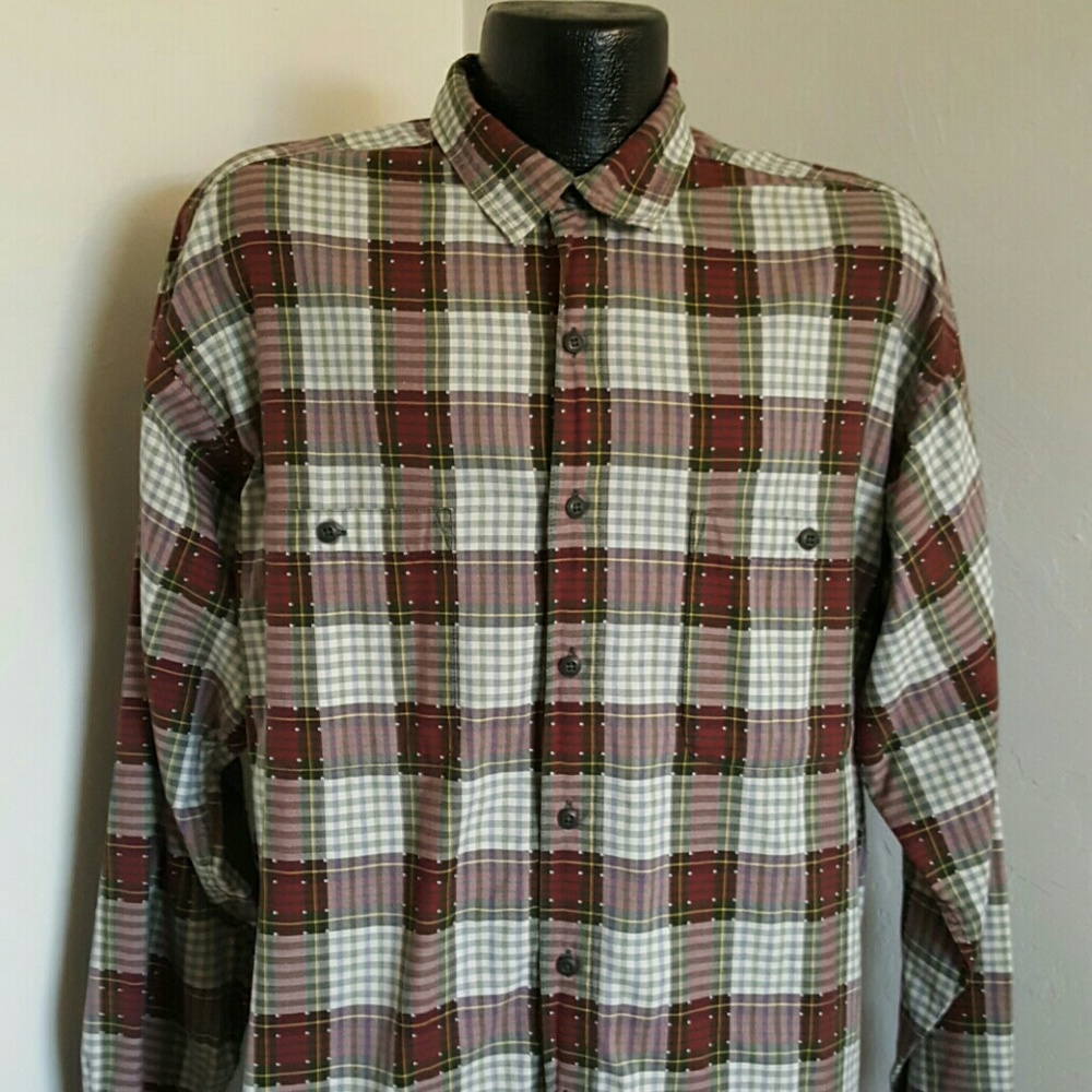 Patagonia Mens XL Plaid Flannel Shirt Button Up Long Sleeve Outdoor Core